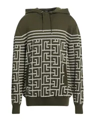 バルマン メンズ アウター パーカー・スウェット BALMAIN スウェット Military Green グリーンのサムネイル