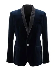 バルマン メンズ アウター ジャケット・ブルゾン BALMAIN テーラードジャケット Midnight Blue ブルーのサムネイル
