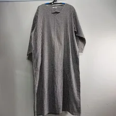 CHECK Long ONE PIECE ブラック 白 125サイズ レディース 夏 258185