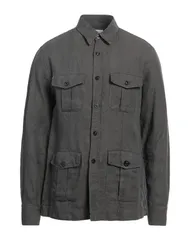 ボリオリ メンズ トップス シャツ BOGLIOLI リネンシャツ Lead Gray グレーのサムネイル