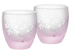 新品 大塚硝子 桜の舞 ガラス 丸酒杯 ペア 16-753-5 Φ57×H61mm