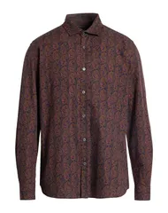 メッサジェリエ メンズ トップス シャツ MESSAGERIE 柄入りシャツ Dark Brown ブラウンのサムネイル