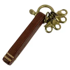 genten(ゲンテン) キーホルダー(チャーム) - ブラウン×ゴールド フック