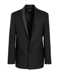 【送料無料】 ディースクエアード メンズ ジャケット・ブルゾン アウター テーラードジャケット ブラック