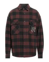 パーム・エンジェルス メンズ トップス シャツ PALM ANGELS チェック柄シャツ Chocolate Brown ブラウンのサムネイル
