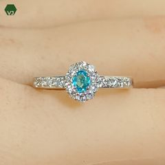 30-16】サファイア ダイヤモンド ピアスS0.97ctD0.36ct【中古】【K18YG 