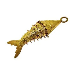 魚モチーフ ペンダントトップ /K16(分析済) ※刻印は18Kになっています 1.0g レディース 【中古】【真子質店】【BL】【ex】