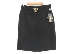 ■極美品■ FENDI フェンディ ウール100% スカート ボトムス 表記サイズ 77 洋服 レディース ブラック系 FP9166のサムネイル