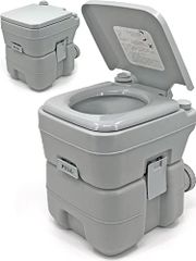 【送料無料】Hilax ポータブルトイレ 水洗 20L タンク簡単取り外し 簡易トイレ 非常用 災害 ポータブル キャンピングカー 車中泊 ボート 船舶 アウトドア 介護 介護用 水洗 消臭 コンパクト