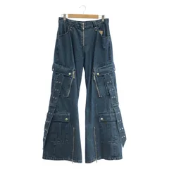 【中古】HARE ベルトデザインデニムパンツ 青 サイズM ハレ[91]
