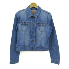 リーバイス デニムジャケット Gジャン アウター レディース Mサイズ ブルー Levi's 【中古】