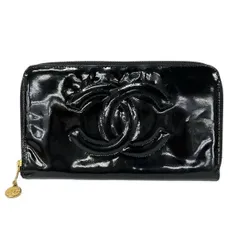 CHANEL(シャネル) 長財布 - 黒 ラウンドファスナー/ココマーク レザー