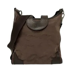 agnes b(アニエスベー) ショルダーバッグ - ダークブラウン VOYAGE レザー