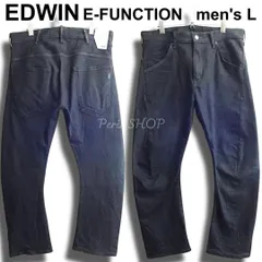 EDWIN　エドウィン　E-FUNCTION　W89cm / L / W35相当　立体裁断デニム　ハイストレッチ　ブラック / 黒　イーファンクション　日本製　メンズのサムネイル