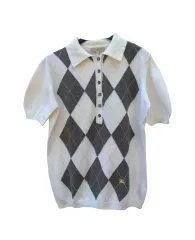 (正規品)バーバリー アーガイル 半袖ニット