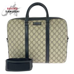 GUCCI グッチ 男女兼用 ブラック 黒 シルバー金具 GGキャンバス