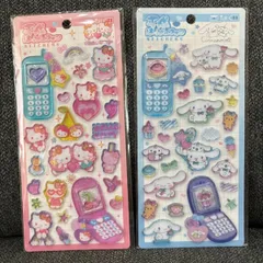 正規品 サンリオ 平成はっぴーフォン シール シナモロール ハローキティ 2点セット デコシール　ハッピーフォン