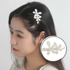 バレッタ 髪飾り ヘアピン 髪留め ヘアークリップ ヘアアクセサリー ヘッドドレス 花 成人式 パーティー 結婚式 入学式