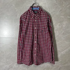CHAPS チェック シャツ 赤 L チャップス ラルフローレン ロゴ 刺繍