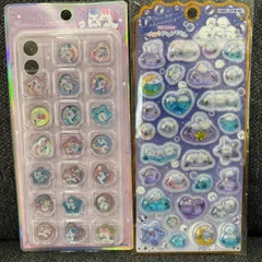 正規品 シマエナガ シール 2点セット ピカプニ キラコロおはじき デコシール　カミオジャパン　蓄光　おはじき