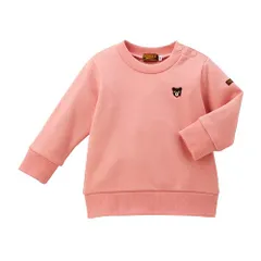 新品 [ミキハウス] ミキハウスダブルビー トレーナー スウェット 長袖 くま 無地 ワンポイント 日本製 男の子 女の子 ベビー キッズ 子供服 63-5601-687 110cm サーモンピンク