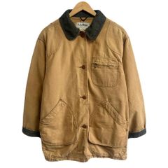 L.L.Bean エルエルビーン フィールドコート ハンティングジャケット ライナー付き 襟コーデュロイ フロントボタン ベージュブラウン Sサイズ No.M907
