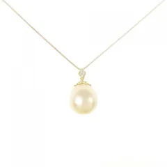 K18YG 白蝶パール ネックレス 13.8mm