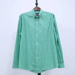 Ralph Lauren ラルフローレン グリーン COLOR ギンガム CHECK ボタンダウン シャツ メンズ オーバーサイズ