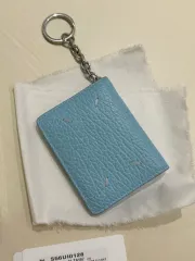 メゾンマルジェラ キーリング カードウォレット ブルー