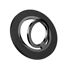 【新品】 [Nortech] MagSafe リング スマホリング 360度回転 マグネット式 iPhone 17/16/15/14/13/12 Pro Max対応 超薄型3.5mm アルミニウム製 スタンド機能付き 磁気増強 Android対応(Blac 1