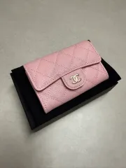 シャネル クラシック ラブ カード 財布 ピンク