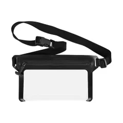 新品 オウルテック 防水サコッシュ 防水ケース IPX8 止水ファスナー スマートフォン タッチ操作 写真撮影 雨対策 小物入れ ブラック×ブラック OWL-WPBAG09-BKBK