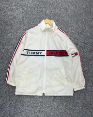 (L)90'S Tommy Hilfiger トミーヒルフィガー ビックロゴ ウィンドブレーカー -M1101