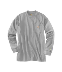 カーハート メンズ トップス シャツ トール Tシャツ コットン Carhartt Big Tall FlameResistant ForceR Cotton Long Sleeve TShirt Light Gray グレー