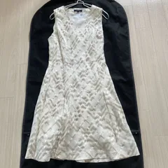 シルク バーバリーロンドン シャドーチェック ワンピース Aライン ロング ノバチェック コットン ノースリーブ 春夏 白 ホワイト BURBERRY LONDON レディース G0375