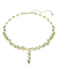 スワロフスキー レディース アクセサリー ネックレス・チョーカー・ペンダントトップ レース Swarovski Constella White Green Crystal Lariat Necklace 14871775 GreenGold グリーン