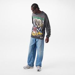 リプレゼント メンズ トップス Tシャツ 長袖 Represent Mens x Iron Maiden Beast Longsleeve TShirt Sunfade Grey グレー