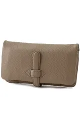 新品 [クレドラン] 長財布 本革 レディース グレージュ CR-S6219-GG