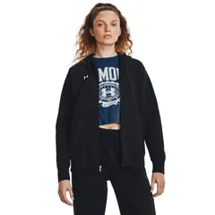 アンダーアーマー レディース アウター パーカー・スウェット フリース Under Armour Rival Fleece Full Zip Hoodie BlackWhite 1 ホワイト