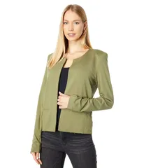 マジェスティック レディース アウター ニット・セーター カーディガン ジャケット Majestic Filaturesoftouch Open Cardigan Jacket Kakiのサムネイル