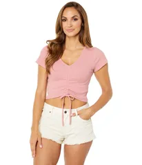 BCB ジェネレーション レディース トップス シャツ ニット BCBGeneration Knit Drawstring Short Sleeve Top T1TX3T54 Mauveのサムネイル