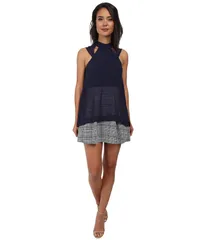BCB ジェネレーション レディース トップス ワンピース オーバーレイ BCBGeneration Top Overlay Dress Navy ネイビーのサムネイル