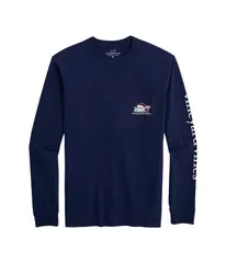 ヴァインヤードヴァインズ メンズ トップス シャツ Vineyard Vinesanta Whale List Long Sleeve Pocketee Nautical Navy ネイビー