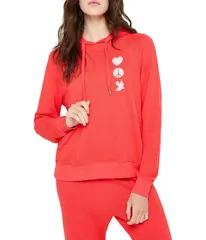 スピリチュアルギャングスタ レディース アウター パーカー・スウェット Spiritual Gangster Love Heart Harper Crop Hoodie Poppy