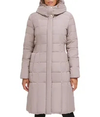コールハーン レディース アウター コート ダウン Cole Haan Taffeta Down Coat With Bib Cashewのサムネイル