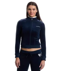 ジューシークチュール レディース アウター パーカー・スウェット モックネック ジャケット グラフィック Juicy Couture Heritage Mock Neck Track Jacket wのサムネイル