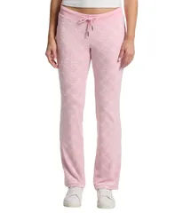 ジューシークチュール レディース ボトムス カジュアルパンツ トラックパンツ Juicy Couture Embossed Velour Track Pants Whisper Pink ピンクのサムネイル
