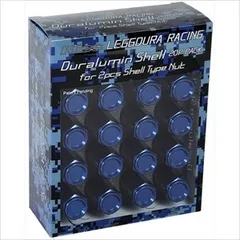 新品 KYO-EI(協永産業) LEGGDURA RACING Shell Type Lock & Nut Set(CL53) レデューラレーシングシェルタイプナット(ロック&ナットセット) M12×P1.25ブルー CL53-13U