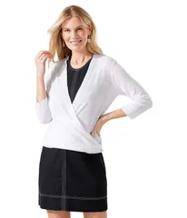 トッミーバハマ レディース アウター ニット・セーター カーディガン リネン Tommy Bahamaddison Linen Rayon Cardigan White ホワイト
