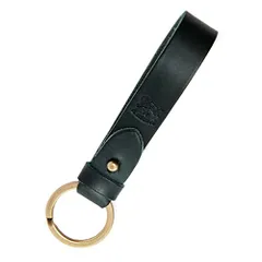 新品 [IL BISONTE (イルビゾンテ)] キーホルダー キーリング レザー 本革 牛革 レディース メンズ ユニセックス グリーン 緑